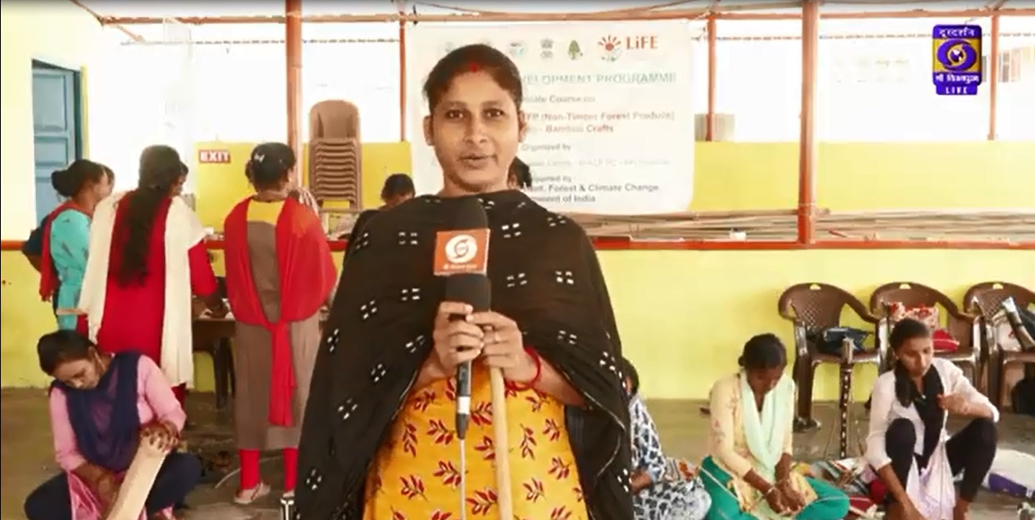 Sri Vijayapuram, Andaman & Nicobar Islands DD News channel covered the GSDP Course on Bamboo Handicr